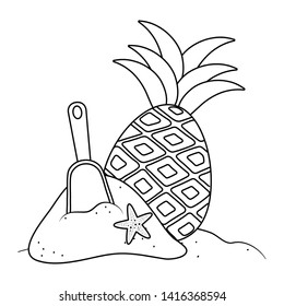 Summer and vacation icon set design
