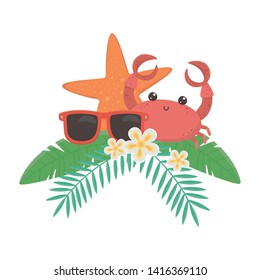 Summer and vacation icon set design