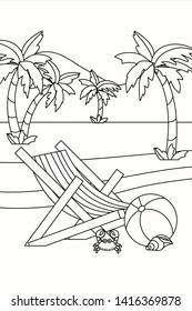 Summer and vacation icon set design