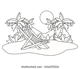 Summer and vacation icon set design