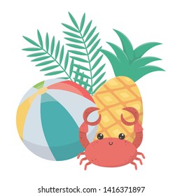Summer and vacation icon set design