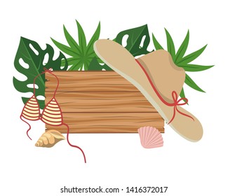 Summer and vacation icon set design