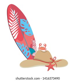 Summer and vacation icon set design
