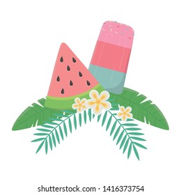 Summer and vacation icon set design