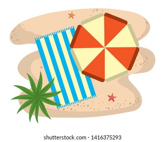 Summer and vacation icon set design