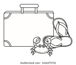 Summer and vacation icon set design