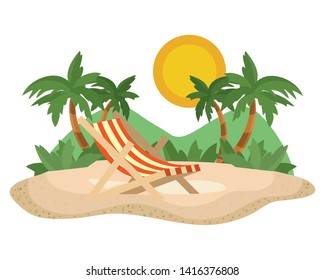 Summer and vacation icon set design