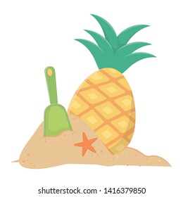 Summer and vacation icon set design