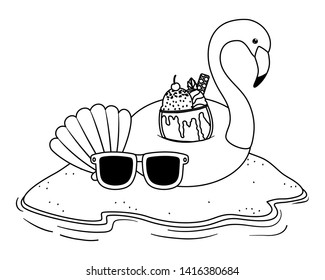 Summer and vacation icon set design