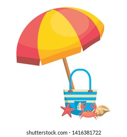 Summer and vacation icon set design