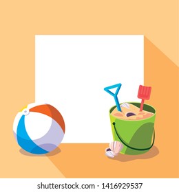 Summer and vacation icon set design