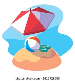 Summer and vacation icon set design