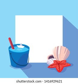 Summer and vacation icon set design