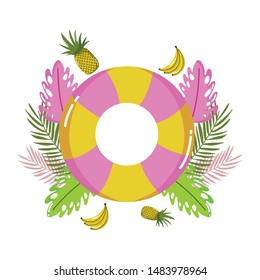 Summer and vacation icon set design