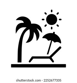 Summer, vacation icon. Simple editable vector graphics.