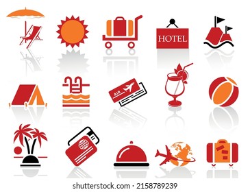  Summer And Vacation Icons  Colored Cartoon