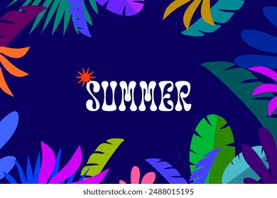 summer vacation illustration background beach