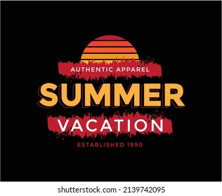 Summer Vacation illustration Vector T-shirt Design 