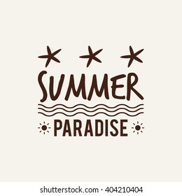Summer Vacation label