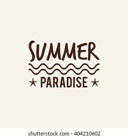 Summer Vacation label