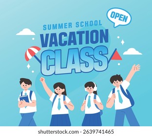 Summer vacation lecture event illustration template 