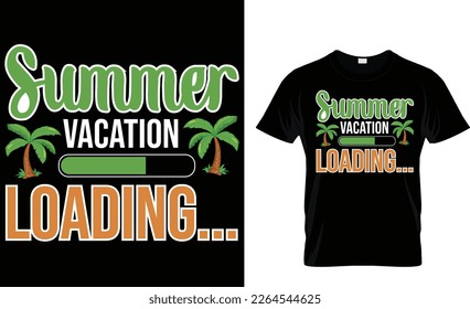 Plantilla de diseño de camisetas de carga de vacaciones de verano