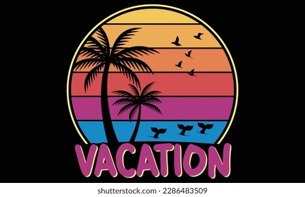 Verano Vacaciones Cargando Vector De Diseño De Camisetas, Verano Playa Sunshine Vector Diseño Artístico, Llevarme Al Sol, Paraíso De Playa Imprimir Diseño De Camisetas Gráficas, Lema De Tipografía En Árbol De Palma