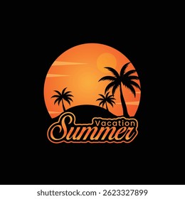 Summer Vacation Logo Design, Holiday logo