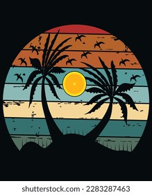 summer vacation logo design and use any graphical print 