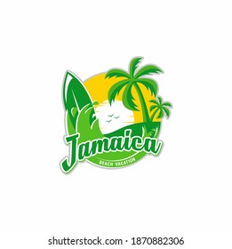 Summer vacation logo design vector