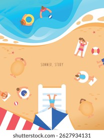 Ilustração de Fundo Mínima para Férias de Verão