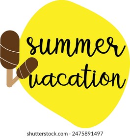 Vacaciones de verano. Caligrafía moderna. Elemento de diseño de tipografía para invitación, Anuncio, tarjeta, póster, folleto, impresión