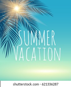 Summer Vacation Natural Background Vector Illustration EPS10