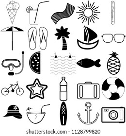 Summer vacation on the beach