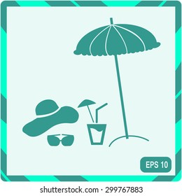 Summer vacation outline icon
