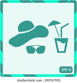 Summer vacation outline icon