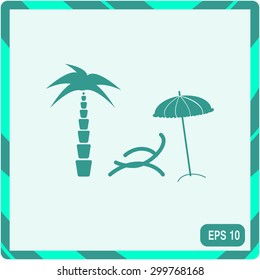 Summer vacation outline icon