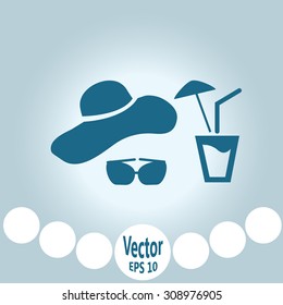 Summer vacation outline icon