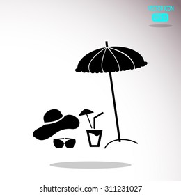 Summer vacation outline icon