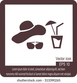 Summer vacation outline icon