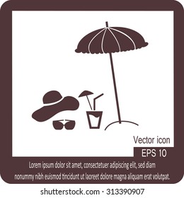 Summer vacation outline icon