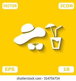 Summer vacation outline icon