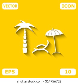 Summer vacation outline icon