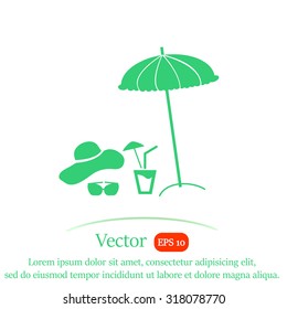Summer vacation outline icon