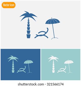 Summer vacation outline icon
