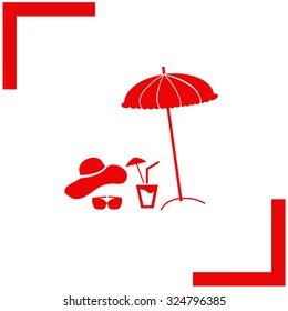 Summer vacation outline icon