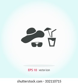 Summer vacation outline icon