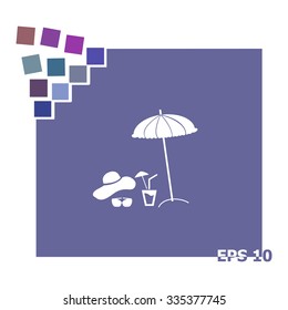 Summer vacation outline icon