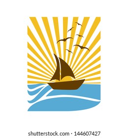 summer vacation over white background vector illustration