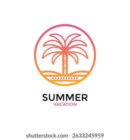 Sommerurlaub Palm Tree Logo
